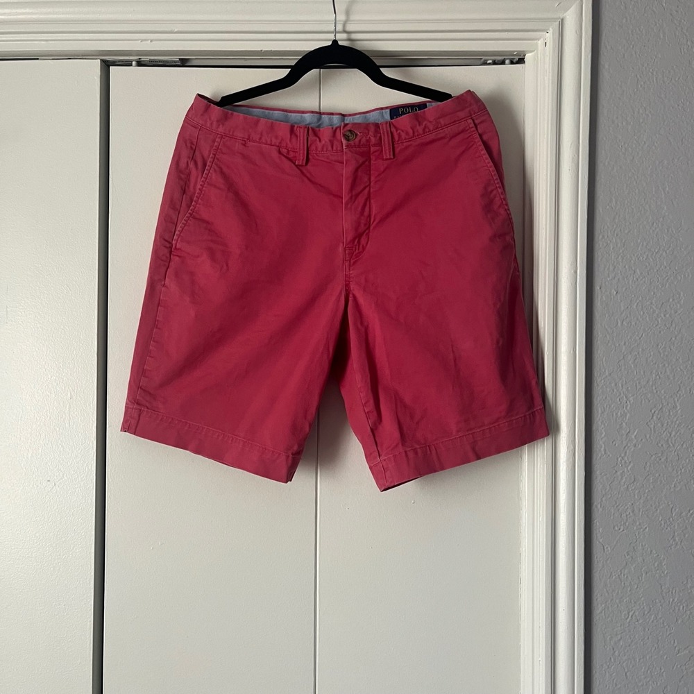 Polo‎ Ralph Lauren Mens Stretch Classic Fit Pink Chino Shorts